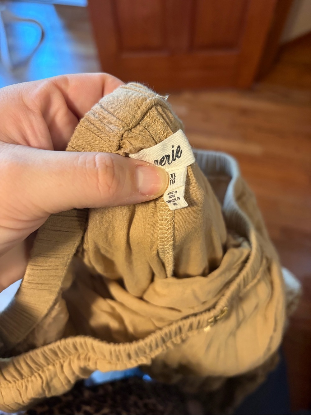 Aerie tan ruffle maxi skirt with elastic waistband, size XL #boho - Picture 3 of 3